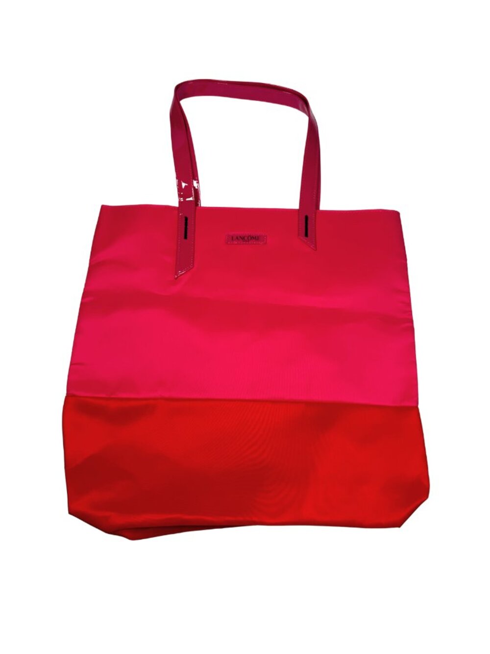 Lancôme Pink/Red Waterproof Flamingo Lined Tote‎ Bag Hot Barbie 16x15x3”